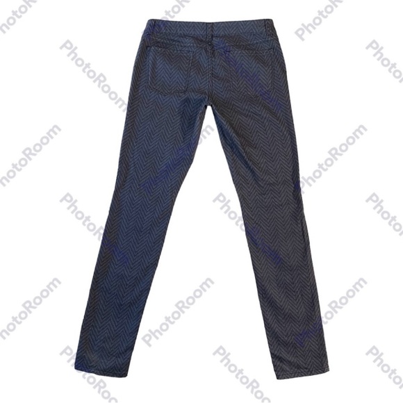 Prana Womens Kara Herringbone Pattern Gray Mid Rise Pants Jeans Size 8 Skinny - Picture 3 of 13